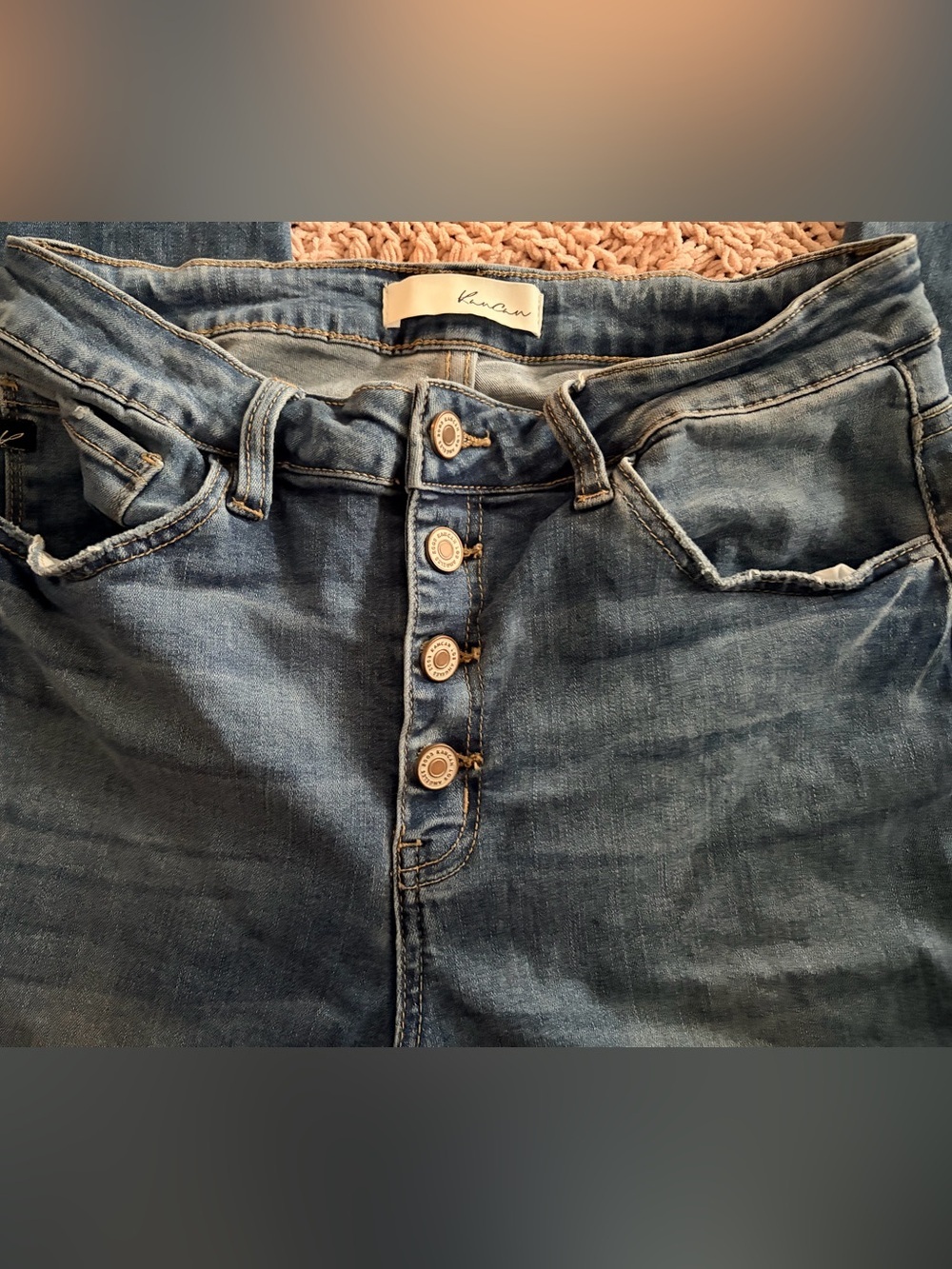 KanCan Light Blue High-Rise Button-Fly Skinny Jeans - Picture 4 of 6
